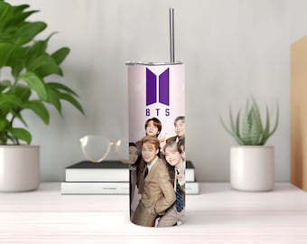 Bts Tumbler Wrap Template, Bts Tumbler Png, Sublimation Tumbler Wrap, Bts Tumbler, Bts Gifts, 20 oz Skinny Tumbler, Digital Download