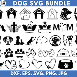 Dog Clipart Svg Bundle, Dog Silhouette Svg, Cute Dog Svg, Svg Files For Cricut, Dog Svg Bundle, Dog Outline Svg, Dog Lover Svg,Puppy Clipart