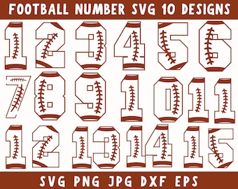 Números de fútbol Svg,Png, Paquete de números Svg, Números de fútbol Png, Archivos Svg de camiseta de fútbol, Fútbol Svg Cricut, Archivos Svg