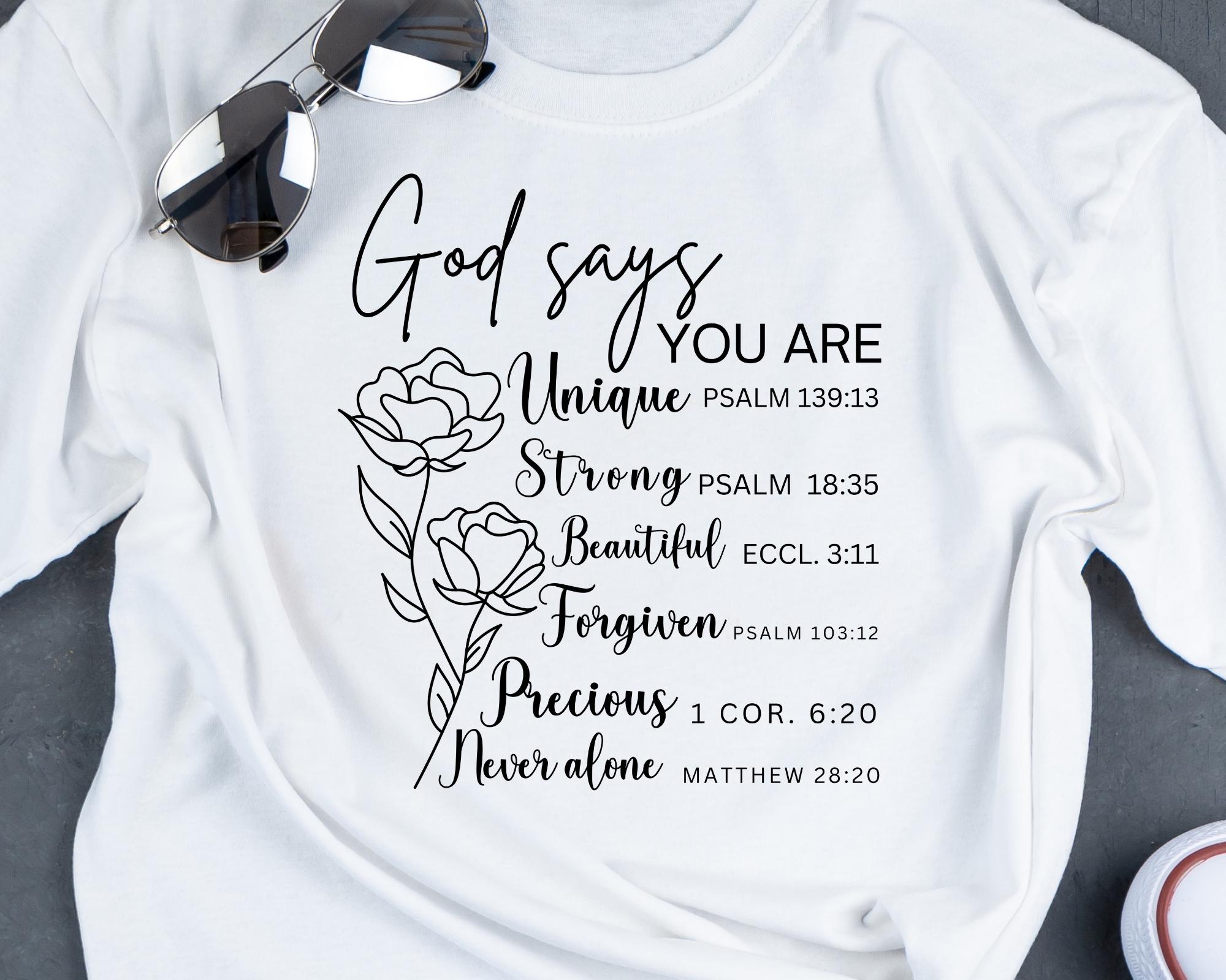 God Says You Are Svg Png, Inspirational Svg, Christian Svg, Affirmation ...
