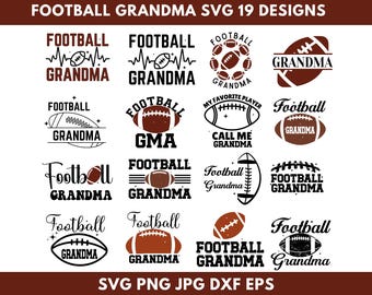 Bundle football grand-mère Svg, football grand-mère Svg, football grand-mère Png, Svg cheer grand-mère, maillot football grand-mère, football coupe fichier