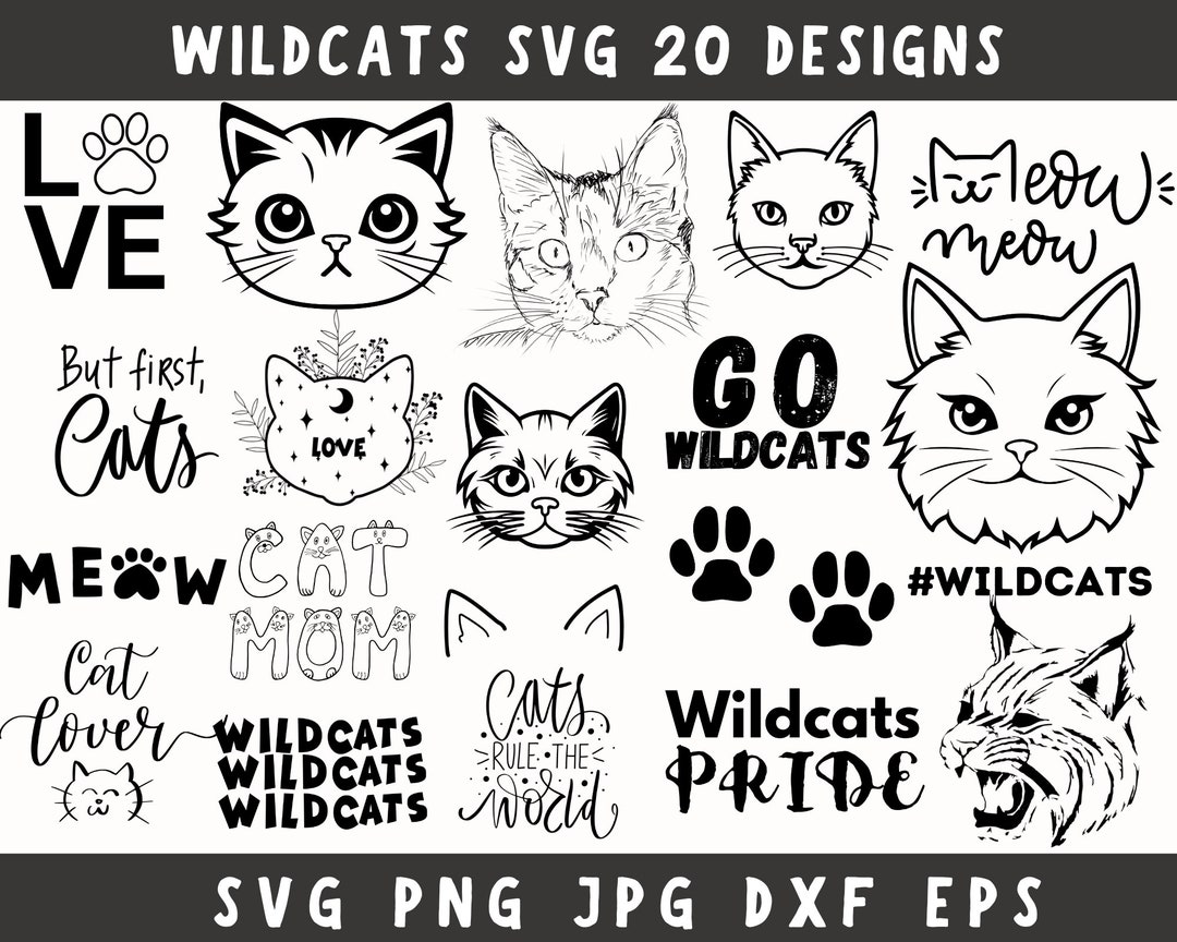Wildcats Svg Bundle Wildcat Svg Wildcats Svg Files for - Etsy