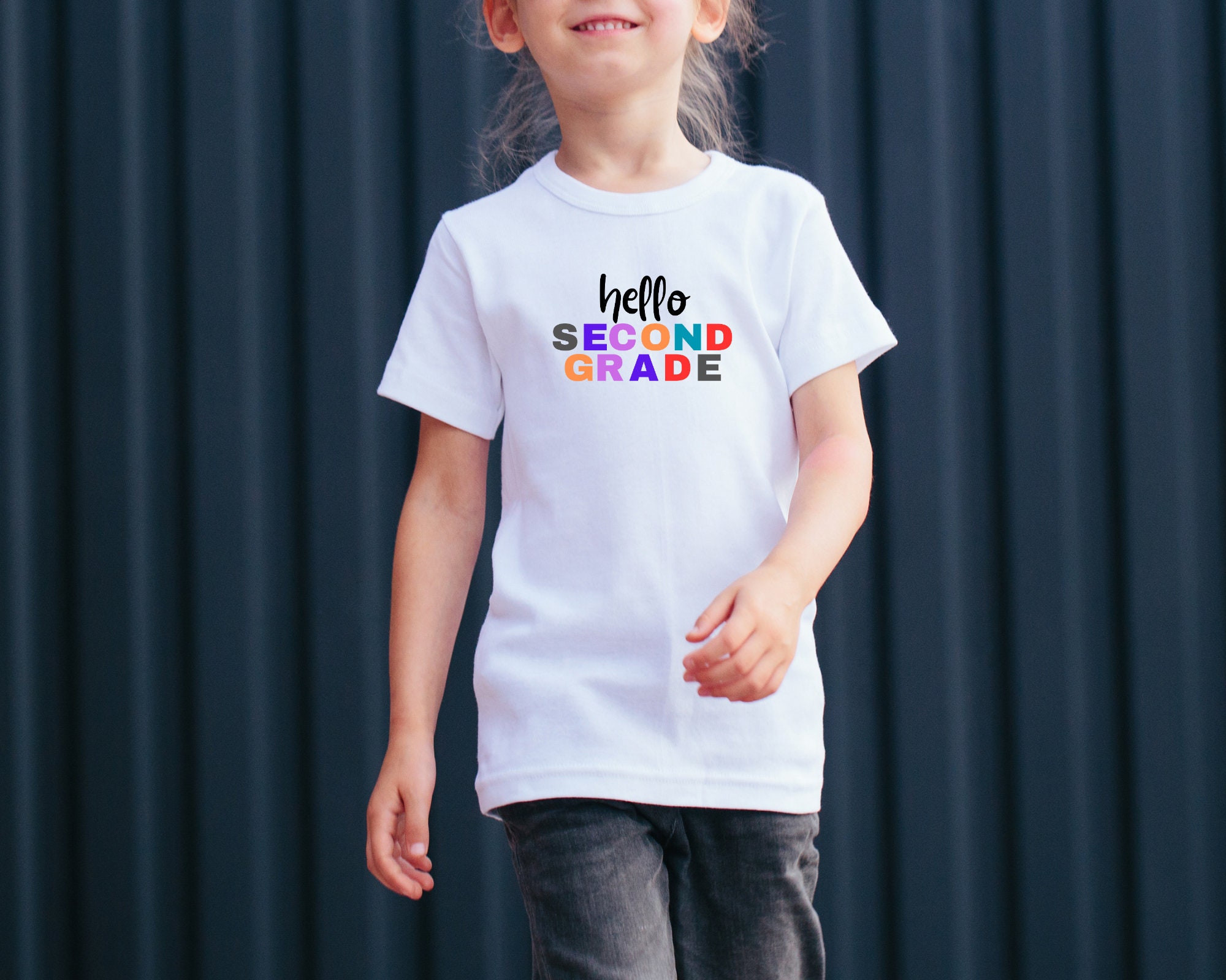 Hello Second Grade Svg, 2nd Grade Svg, Kid’s Shirt Svg,hand Lettered ...