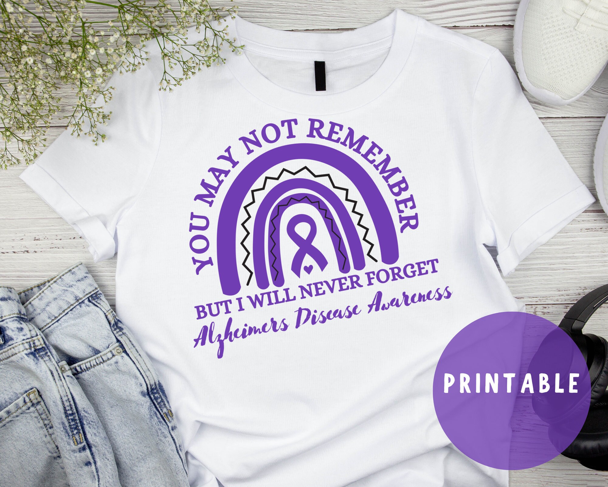 Alzheimer's Svg, Alzheimer's Png, Alzheimer Awareness, Purple Ribbon ...
