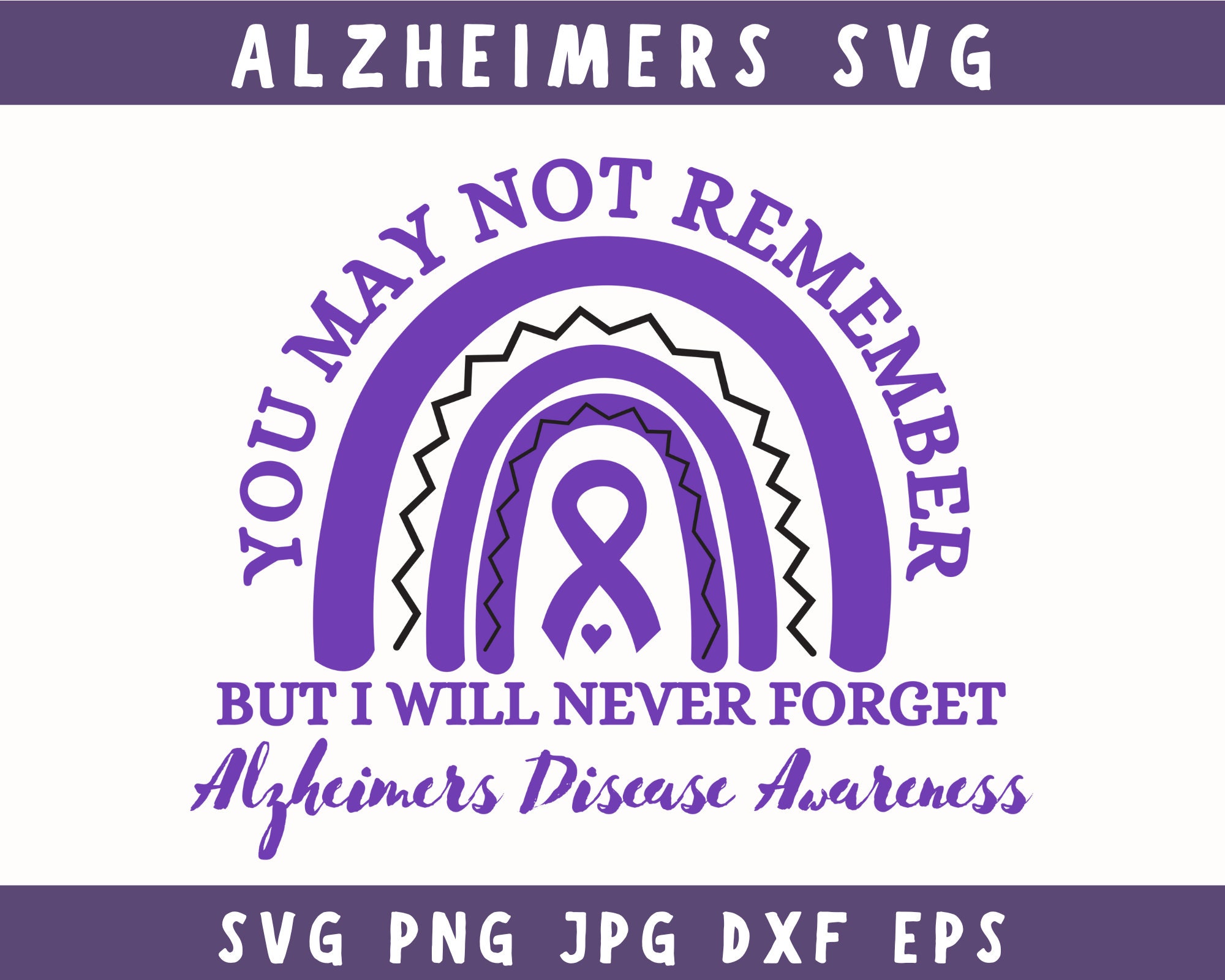 Alzheimer's Svg, Alzheimer's Png, Alzheimer Awareness, Purple Ribbon ...