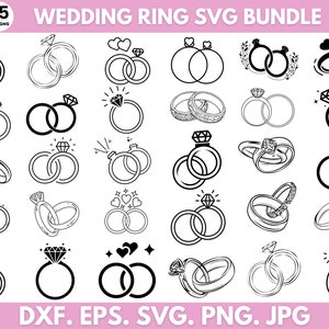Wedding Ring Svg, Marriage Ring Svg, Wedding Png,Wedding Clipart, Wedding Silhouette, Engagement Ring, Svg Files For Cricut,Instant Download