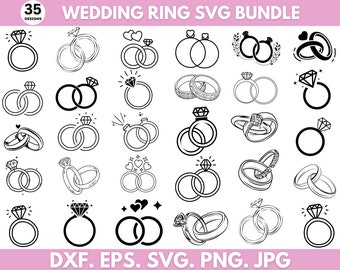 Wedding Ring Svg, Marriage Ring Svg, Wedding Png,Wedding Clipart, Wedding Silhouette, Engagement Ring, Svg Files For Cricut,Instant Download