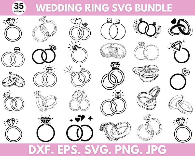 Wedding Ring Svg, Marriage Ring Svg, Wedding Png,wedding Clipart ...