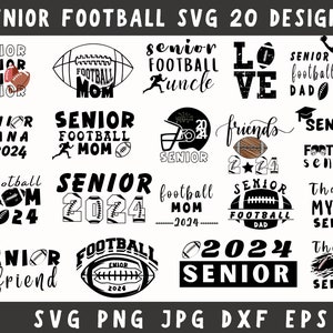 Senior Football Svg, Senior Mom Svg, Senior Football Mom, Football Senior Svg, Senior 2023 Svg, Senior Football Png,  Svg Files For Cricut