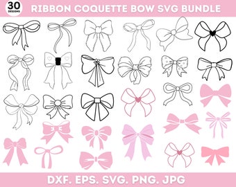Ribbon Bow Svg Bundle, Ribbon Svg, Bow Svg Png, Hair Bow Svg,Hand Drawn Bow Clipart,Svg Files For Cricut,Instant Download,Bow Illustrations