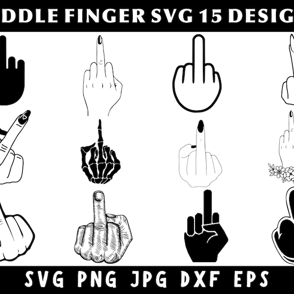 Middle Finger Decal - Etsy
