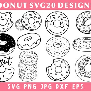 Donut Svg Bundle, Donut Clipart, Donut Png, Donut Birthday, Svg Files, Cricut Svg, Birthday Svg, Svg Cut File, Svg Bundle, Instant Download