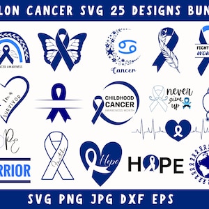 Colon Cancer Svg, Cancer Ribbon Svg, Cancer Awareness Svg, Colon Cancer Clipart, Colon Cancer Png, Cancer Survivor Svg, Svg Files For Cricut