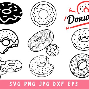 Donut Svg Bundle, Donut Clipart, Donut Png, Donut Birthday, Svg Files ...