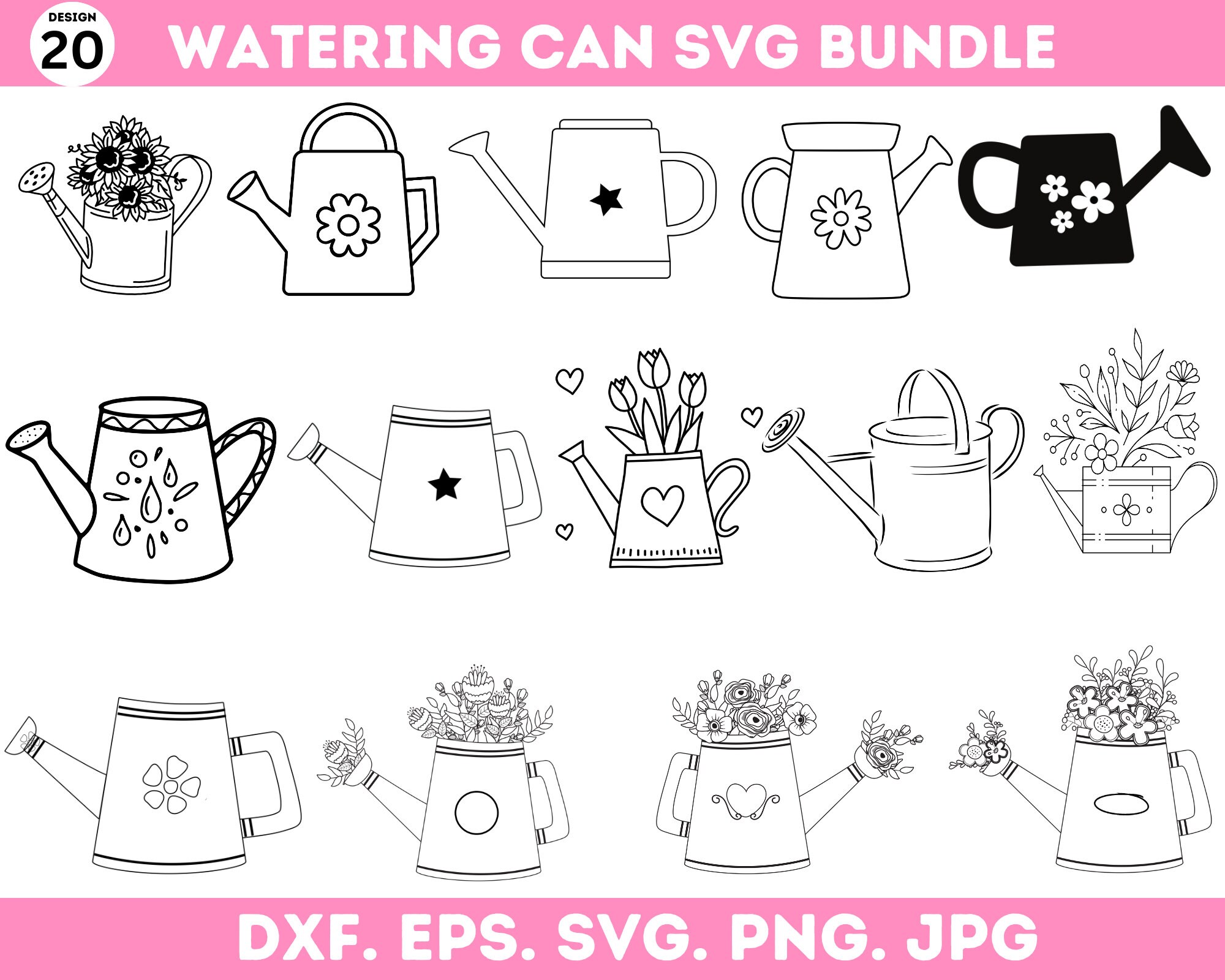watering-can-svg-waterin-can-with-flowers-svg-watering-can-bouquet-of-flower-svg-water-svg-silhouette-watering-can-png-instant-download-etsy for Free Printable Watering Can Template Watering Can Svg,waterin Can With Flowers Svg, Watering Can, Bouquet of Flower Svg,water Svg, Silhouette, Watering Can Png,instant Download - Etsy for Free Printable Watering Can Template
