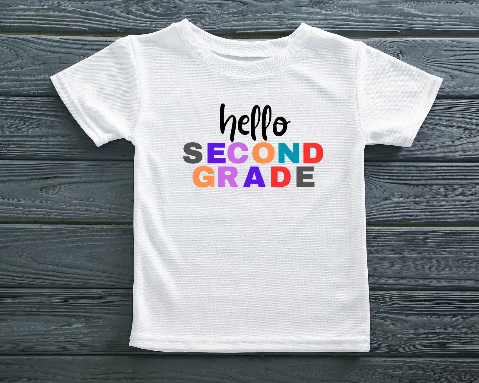 Hello Second Grade Svg, 2nd Grade Svg, Kid’s Shirt Svg,hand Lettered ...