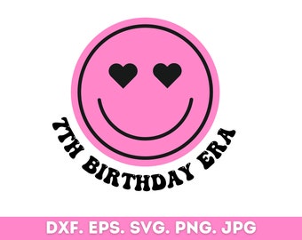 In My 7th Birthday Era Svg, 7th Birthday Svg, 7th Birthday Girl Svg, Seventh Birthday Svg, Birthday Party Svg, Instant Download