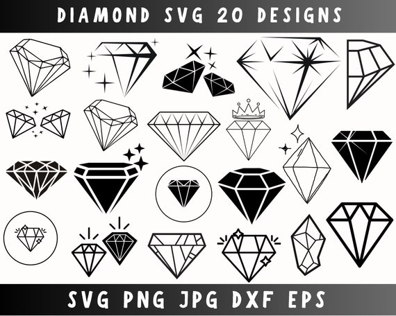 Diamond Svg, Diamond Clipart, Diamond Png, Diamond Svg, Diamond Svg File, Silhouette, Diamond Svg Bundle, Svg Files For Cricut, Diamond Dxf