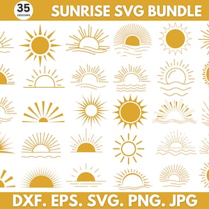 Sunrise Svg Png, Sun Svg Cricut, Sunrise Clipart, Sunrise Cut File, Sun Png, Sunset Svg, Sunrise Cricut, Sunset Silhouette, Instant Download