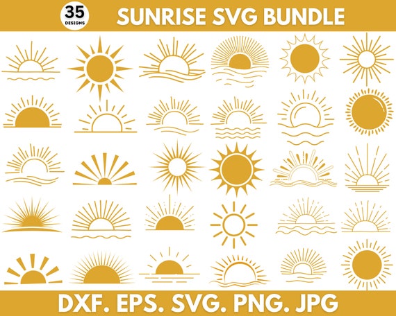 Sunrise Svg Png, Sun Svg Cricut, Sunrise Clipart, Sunrise Cut File, Sun Png, Sunset Svg, Sunrise Cricut, Sunset Silhouette, Instant Download