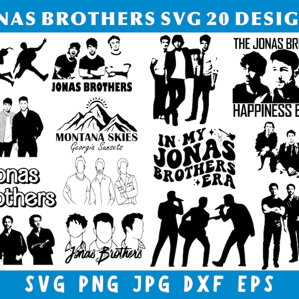 Jonas Brothers Svg, Svg Cut File, Svg For Shirts, Funny Jonas Brothers, Svg Files For Cricut, Popular Svg, Celebrity Svg, Instant Download