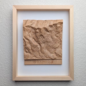 Breckenridge - 3D Wood Ski Map - Topographic Model