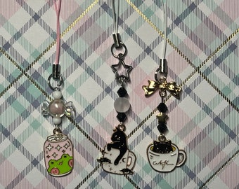 Animal Drink Phone Charm l Cute Keychain