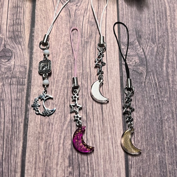 Crescent Moon Phone Charm l Moon Charm l Phone Accessories l Keychain