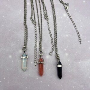 Crystal Necklaces l Cherry Quartz/ Blue Sandstone/ Opalite