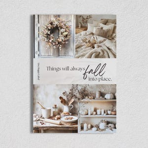 Fall Autumn A5 Planner Dashboard