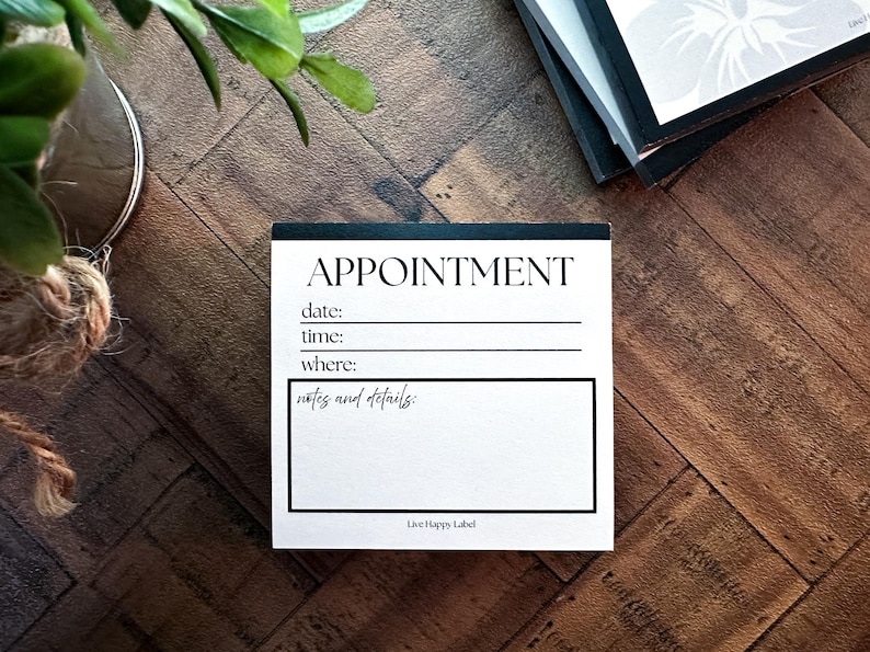 Appointment Sticky Notes Functional Minimal Memo Notes Daily Notepad ...