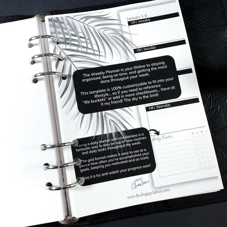 2026 A5 Weekly Planner Inserts – Horizontal Layout, Monday Start - Etsy
