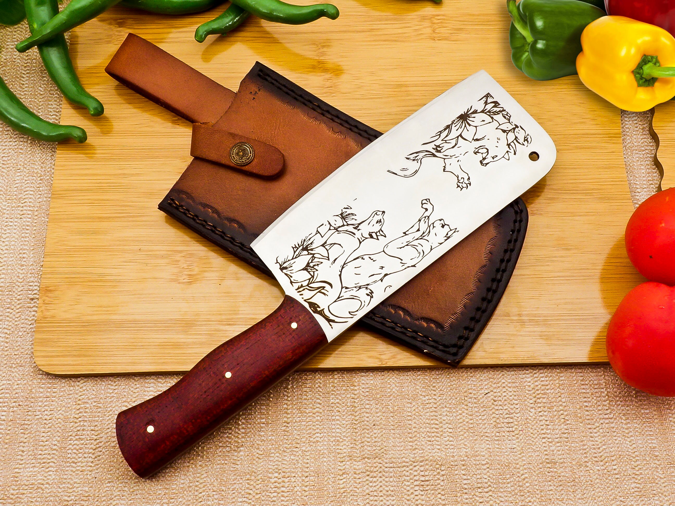 KOTAI Cleaver (Chinese Chef's Knife) - Pakka Collection - 190 mm blade