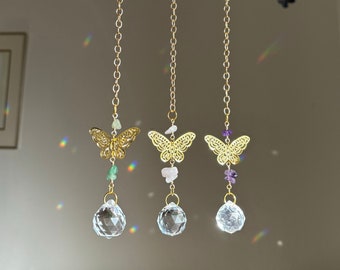 Suncatcher crystal butterfly decor