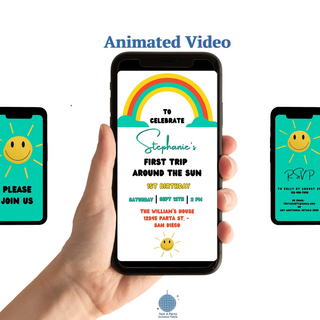 Animated First Trip Around The Sun Birthday Invitation Video Etsy animated-first-trip-around-the-sun-birthday-invitation-video-etsy