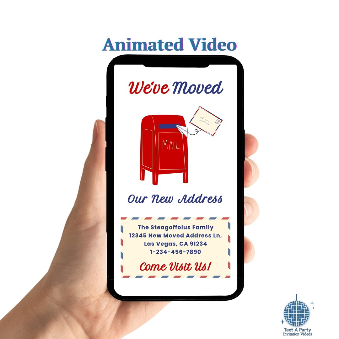 Moving Announcement: New House Address, We've Moved, Invite (animated ...