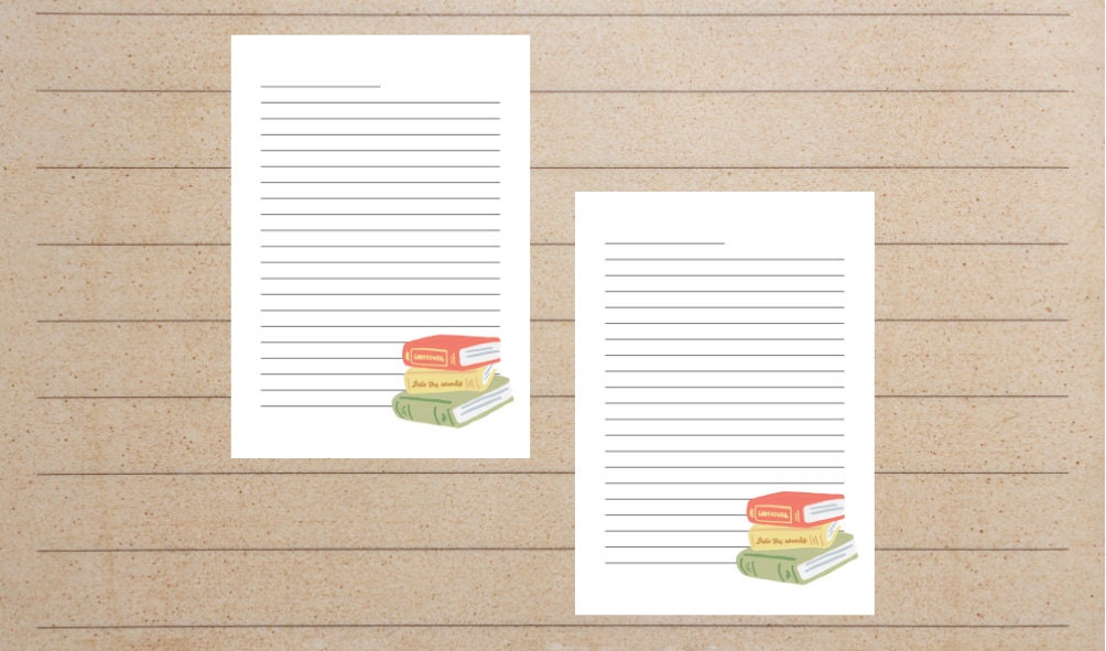 4 Lines Writing Paper for Kids Grade 1 Printable Handwriting Practice  Worksheet Kindergarten Penmanship Paper Instant Download
