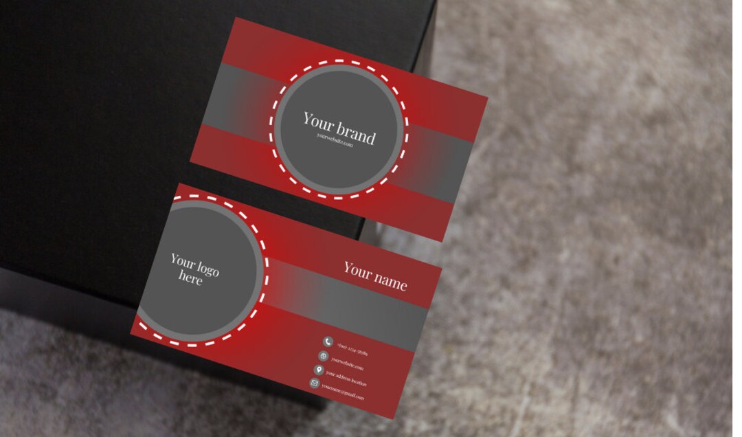 Printable Business Card Template Instant File Download, Digital Business Card File - Etsy