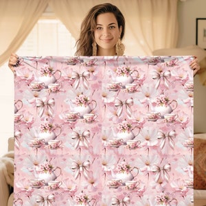 Coquette Room Decor, Coquette Aesthetic, Blanket for Her, Vanilla Girl, Strawberry Girl, Decor College Girl, Cute Throw Blankets image 1