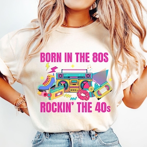 40th Birthday Shirt, Birthday Shirt Comfort Colors, 40th Birthday Gift, 40th for Her, Brushstroke Coquette, Vintage Retro Birthday Shirt