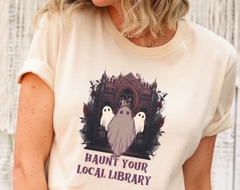 Librarian Shirt, Halloween Shirt, Library Shirt, School Librarian Gifts, Book Lover Gift, Librarian Gift, Reading Shirt, Spooky Season Tee