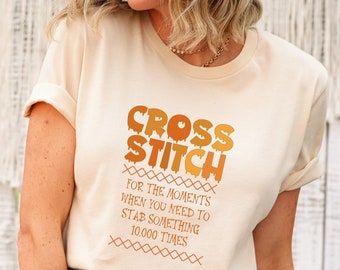 Cross Stitch Shirt, Funny Cross Stitch, Halloween Shirt, Spooky Season Tee, Cross Stitcher Gift, Cross Stitching Shirt, Cross Stitch Lover
