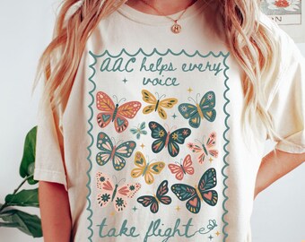 Special Education Teacher Shirts, AAC Teacher Shirt, Comfort Colors Teacher, SPED Teacher Tee, Inclusivity Shirts, Butterfly Shirt
