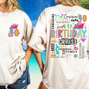 40th Birthday Shirt, Cruise Shirt, Comfort Colors Shirt, Cruise Group Shirts, Birthday Cruise, Birthday Vacation Shirt, 40th Birthday Gift