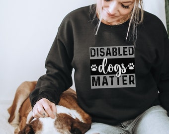 Tripod Dog, 3 Legged Dog, Disabled Dog, Special Needs Dog, Three Legged Dog, Amputee Dog, Handicapped Dog, Dog Mom Crewneck Sweatshirt