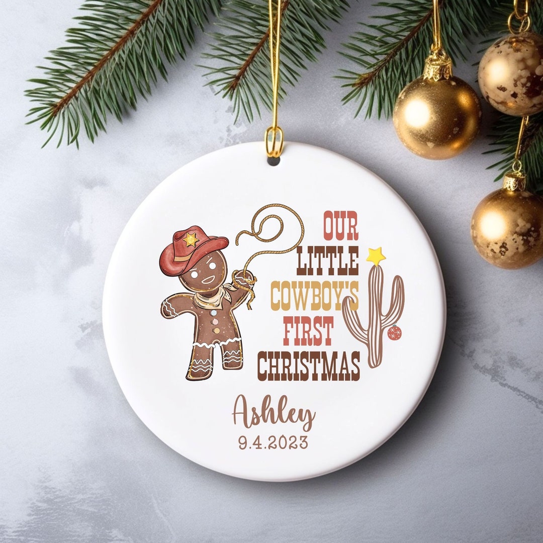 Girls First Christmas Ornament Personalized