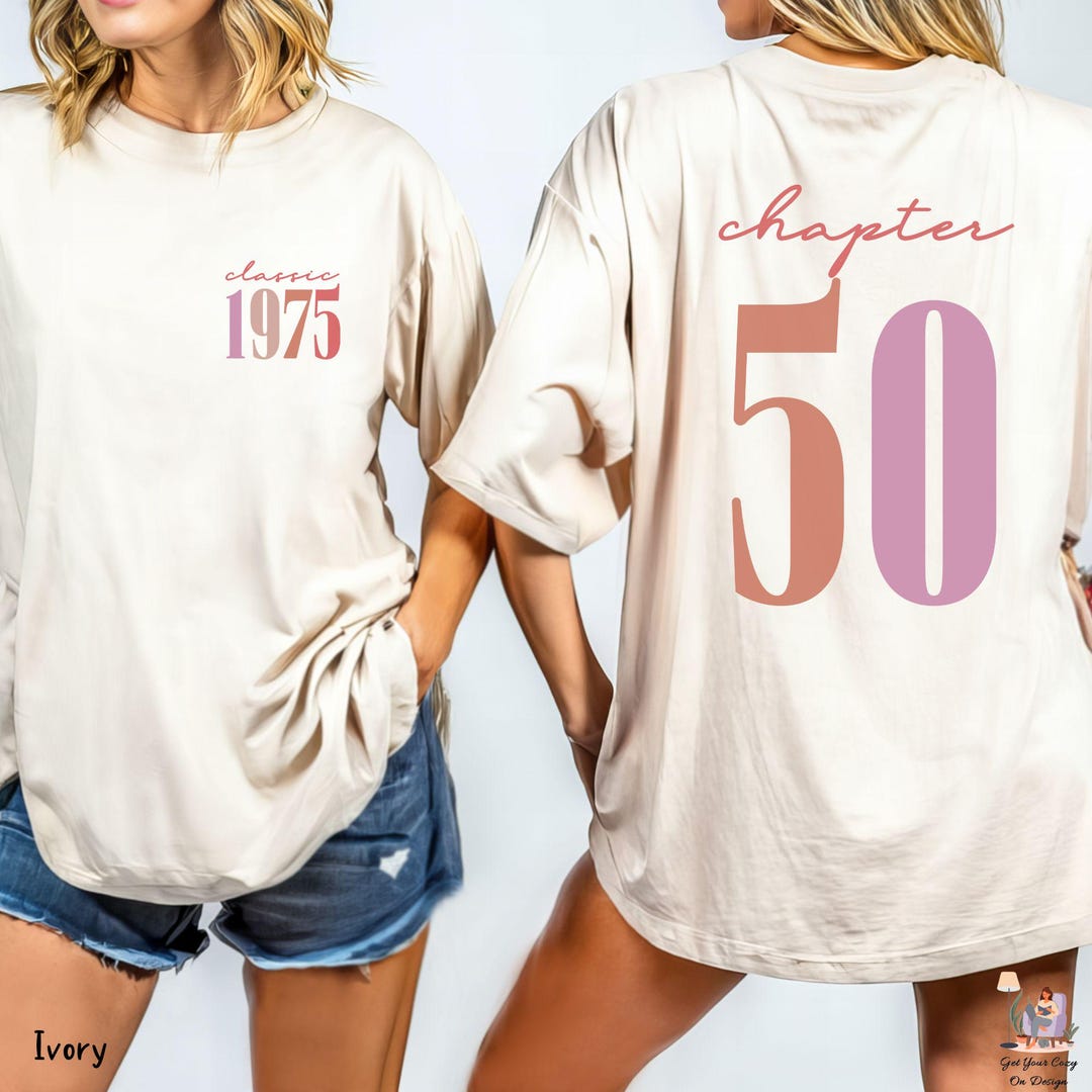 1975 Vintage Birthday Shirt For Women - 50th Birthday Gift, Retro Design, Custom Year Option - View #6