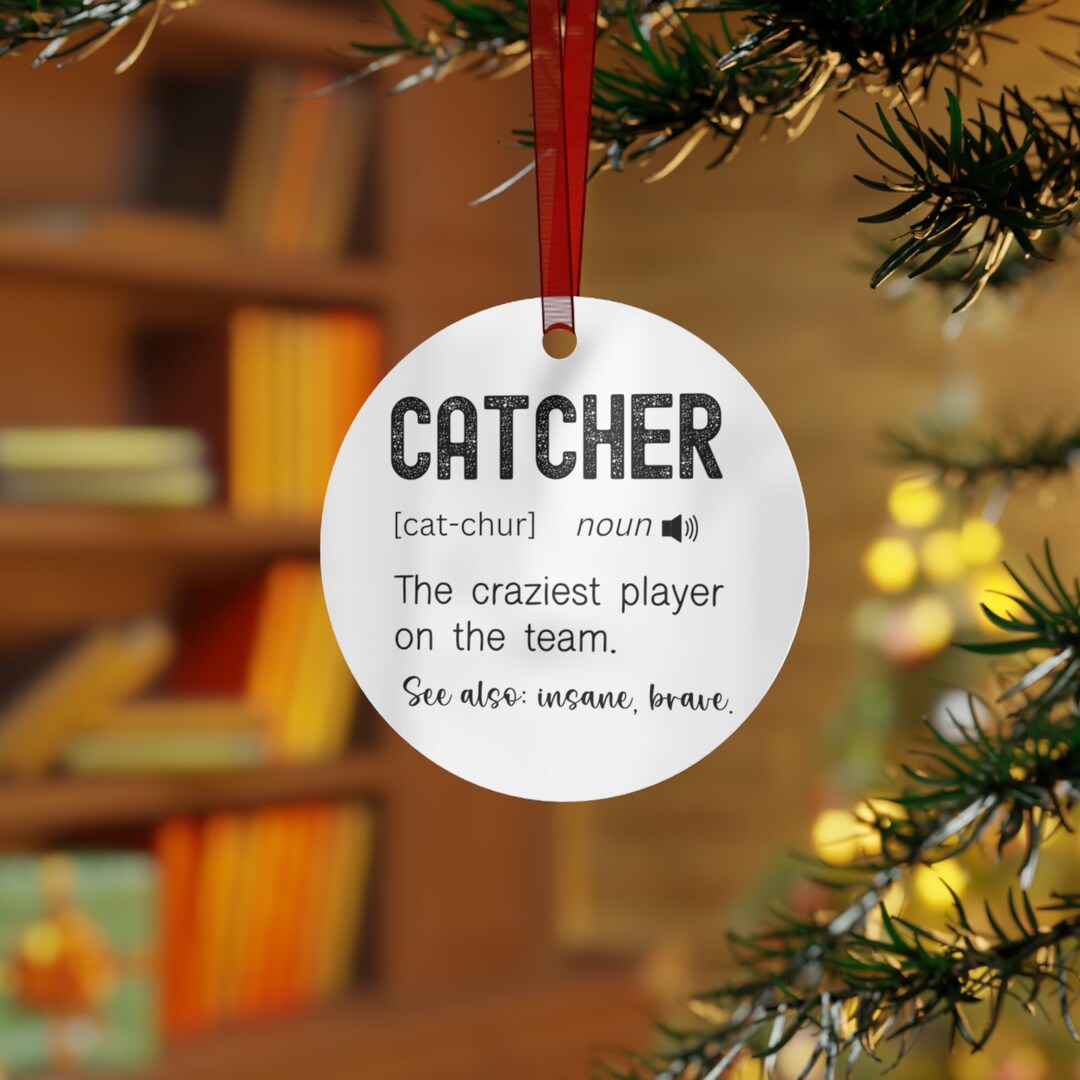 Baseball Catcher Ornament Softball Catcher Ornament Baseball Etsy