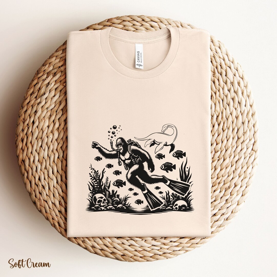 Gift for Divers, Gifted Funny Shirt, Funny Bigfoot, Gift Scuba Diving