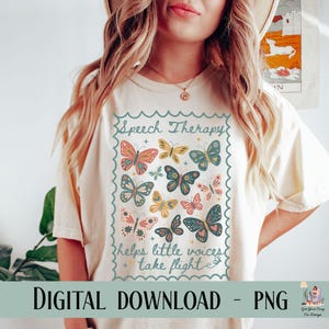 SLP Shirt png, Speech Language Pathologist, Speech Therapist, Speech Therapy png, SLPA Shirt png, Doodle Butterfly png sublimation